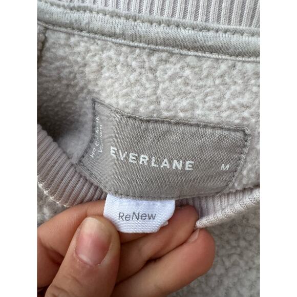 The ReNew Fleece Oversized Crew by Everlane, S, Bone - Picture 5 of 8